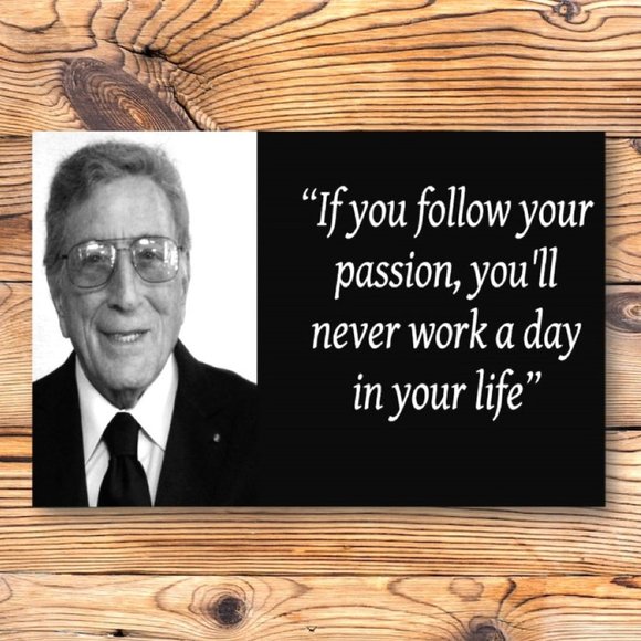 Tony Bennett Quote‎ Refrigerator Locker Fridge Magnet - Picture 1 of 2